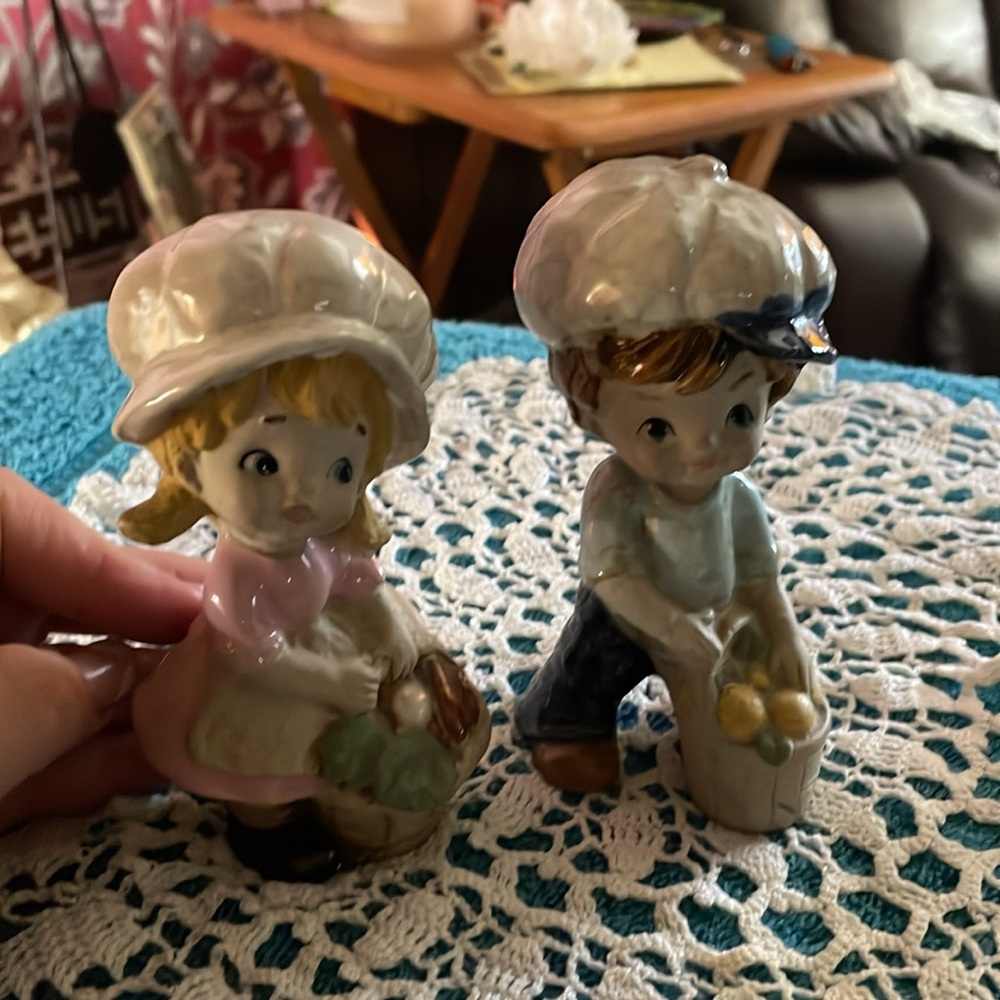 Charming Boy and Girl Figurines